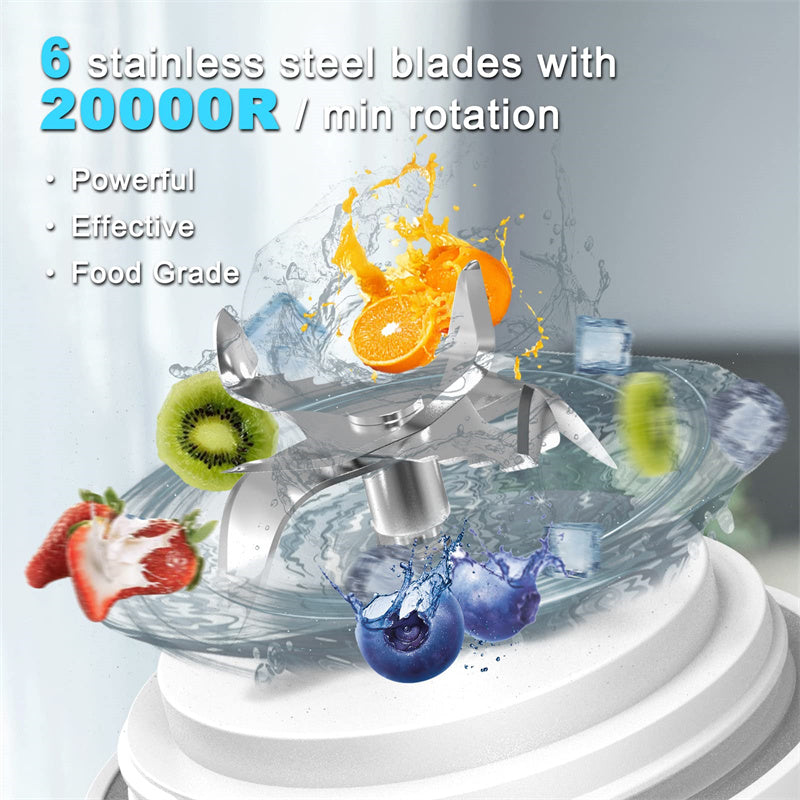 Portable Blender Juicer Personal Size Blender For Shakes And Smoothies With 6 Blade Mini Blender Kitchen Gadgets THRU7