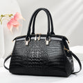 Patent Leather Large-Capacity Commuter Handbag European And American Style THRU7