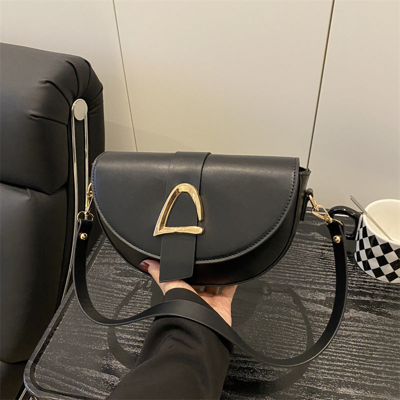 High-end, Fashionable Single-shoulder Bag Niche Saddle Bag THRU7