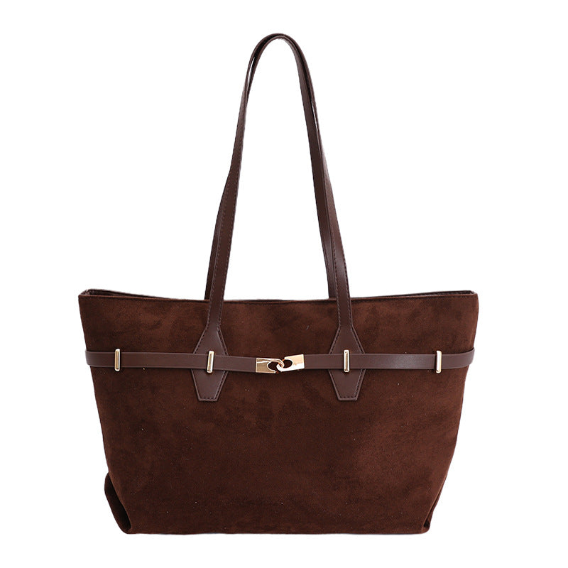 Retro Large-Capacity Tote Bag Women's Handbag THRU7