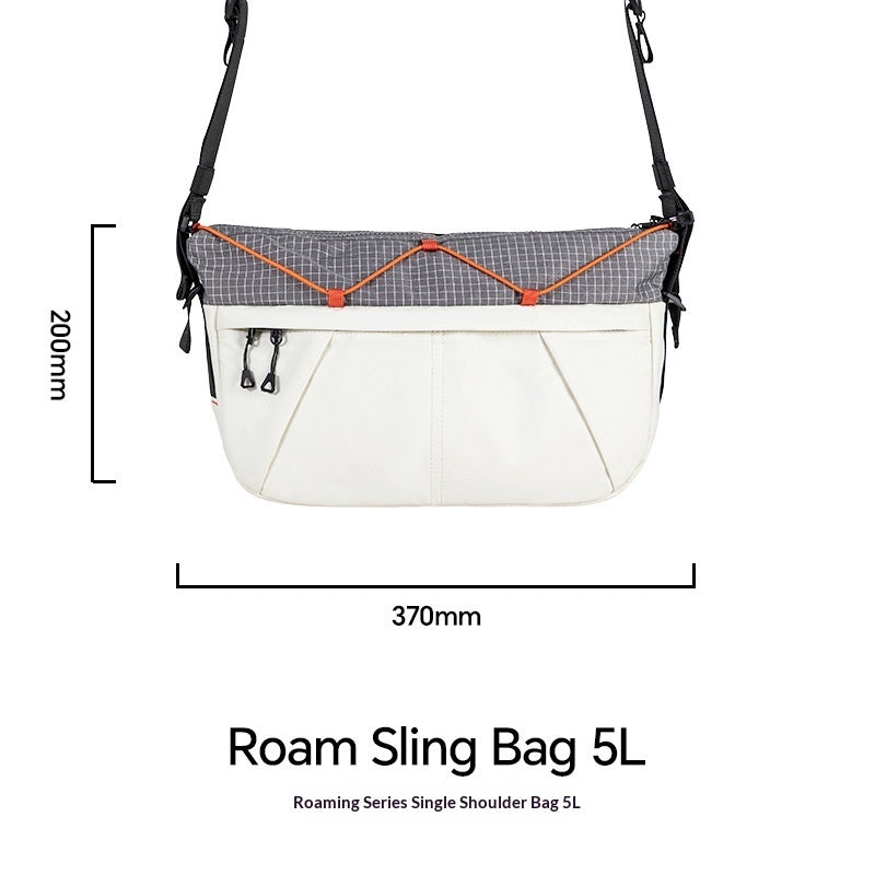 Portable Large-Capacity Crossbody Bag Contrasting Colors Versatile Travel Shoulder Bag THRU7