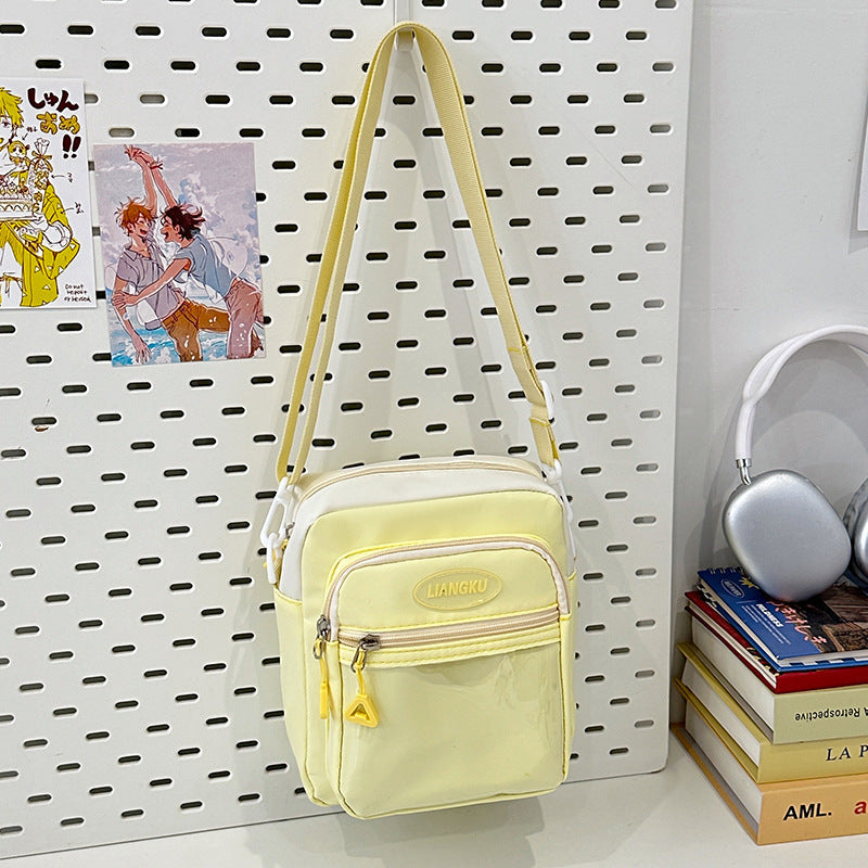 Crossbody Bag Girl Students' Personality Contrast Color THRU7