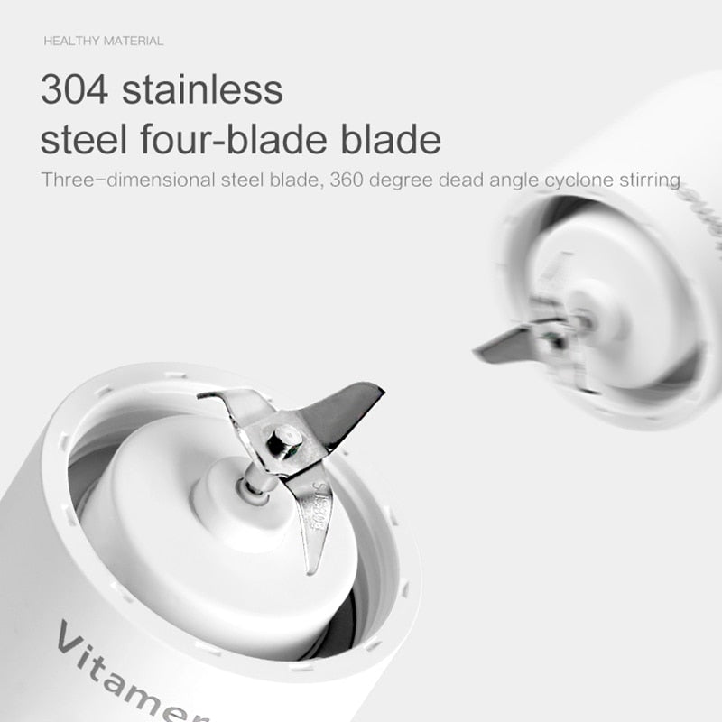 350ml Portable Blender Juicer Electric USB Rechargeable Mixer Smoothie Slushy Cup Juice Blender Bottle USB Charging Kitchen Gadgets THRU7
