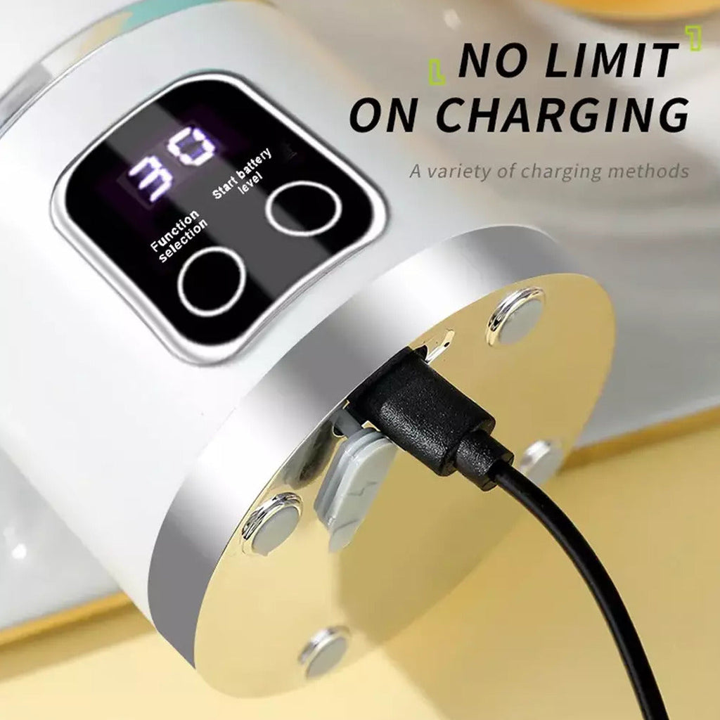 Portable USB Rechargeable Juicer Cup Electric Mixer Blender Smoothie Maker 450ml THRU7