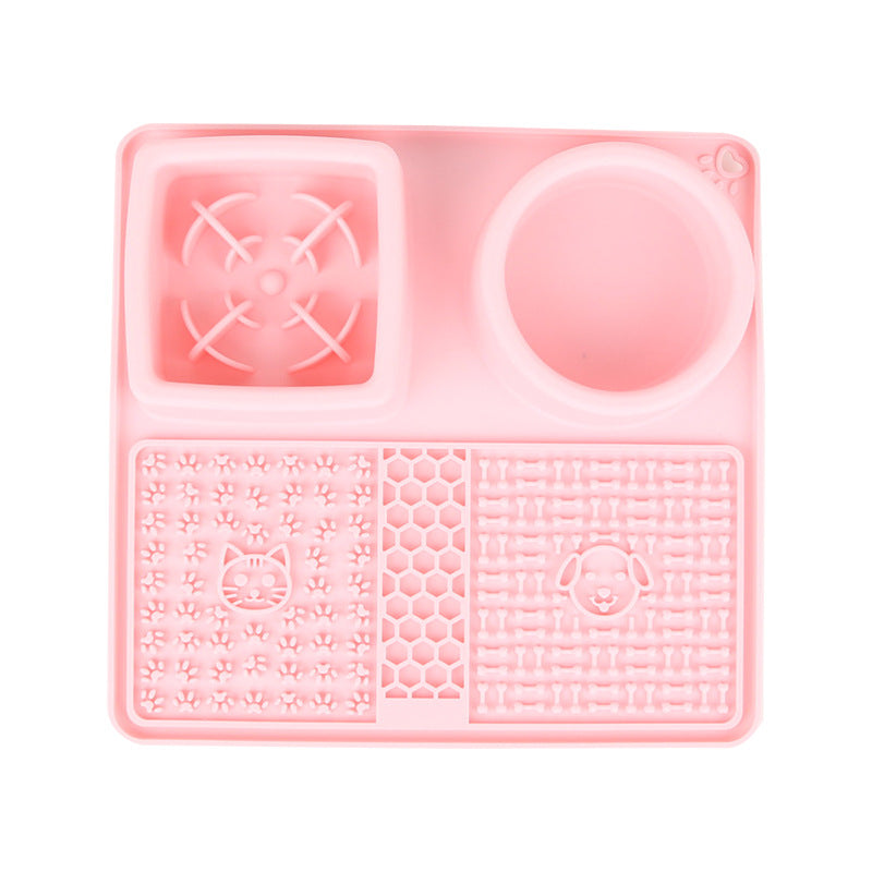 Silicone Multifunctional Pet Slow Feeding Bowl Licking Mat THRU7