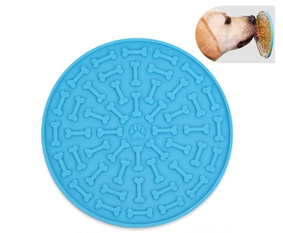 Pet Slow Food Bowl Dog Rain Bath Distraction Mat Pet Licking Mat Food Silicone Slow Food Quiet Mat THRU7