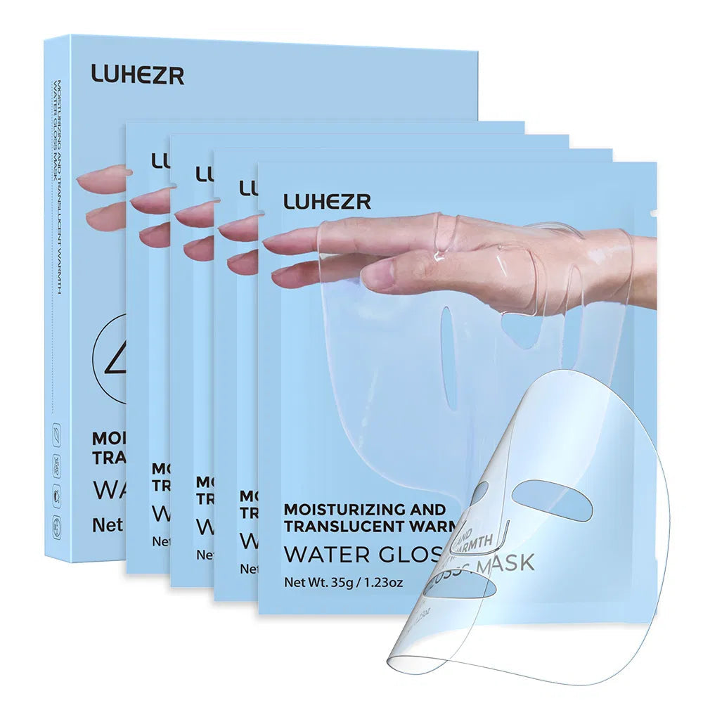 5 SHEETS/BOX Deep Collagen Anti Wrinkle Lifting Mask Pink To Transparent Collagen Mask Skincare Facial Masks For Women Skin Care Deep Hydration Daily Care THRU7