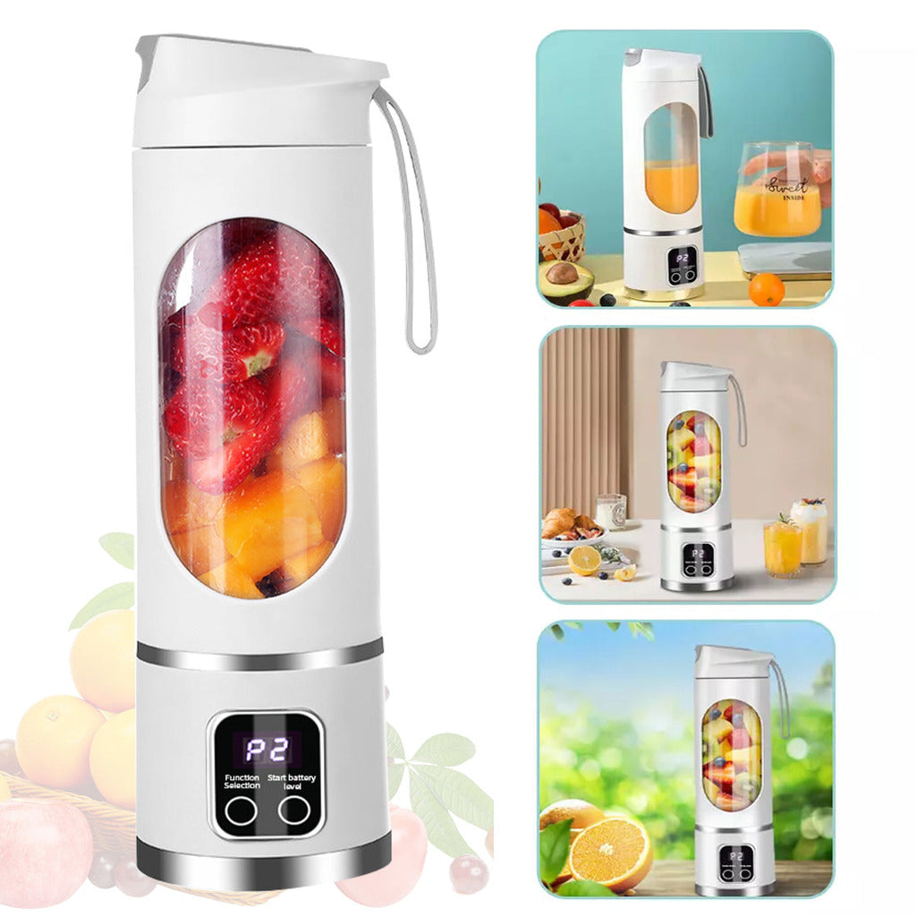 Portable USB Rechargeable Juicer Cup Electric Mixer Blender Smoothie Maker 450ml THRU7