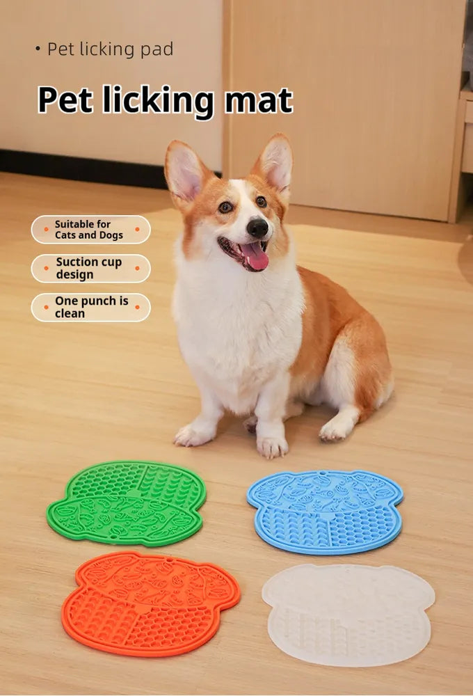 Lick Mat For Dogs And Cats Dog Slow Feeder Mat With Strong Suction THRU7