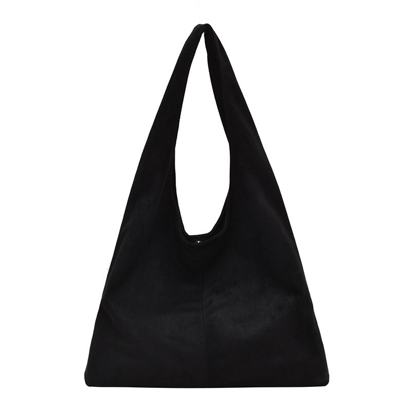 Simple Solid-Color Large-Capacity Tote Bag For Women THRU7
