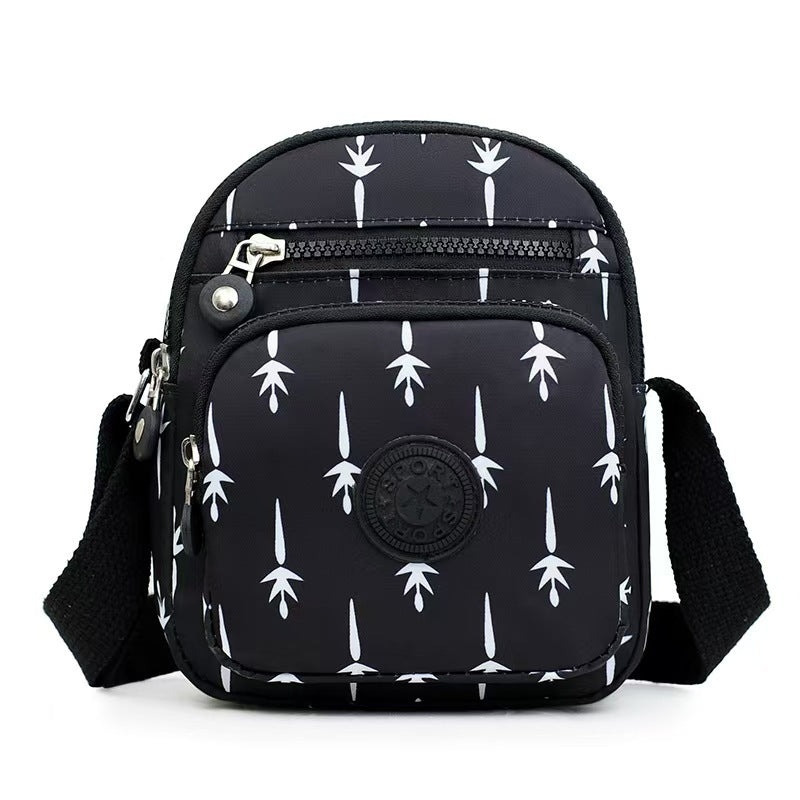 Lightweight Multi-Layer Oxford Cloth Crossbody Fashionable Small Square Bag THRU7