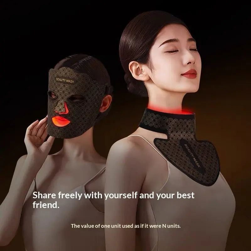 Red Light LED Facial Photon Rejuvenation Device With Silicone Beauty Mask THRU7