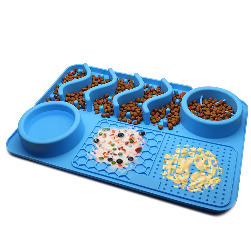 Dog Silicone Licking Pad Pet Licking Mat Silicone Smelling Mat Multifunctional Food Bowl Pets Supplies THRU7