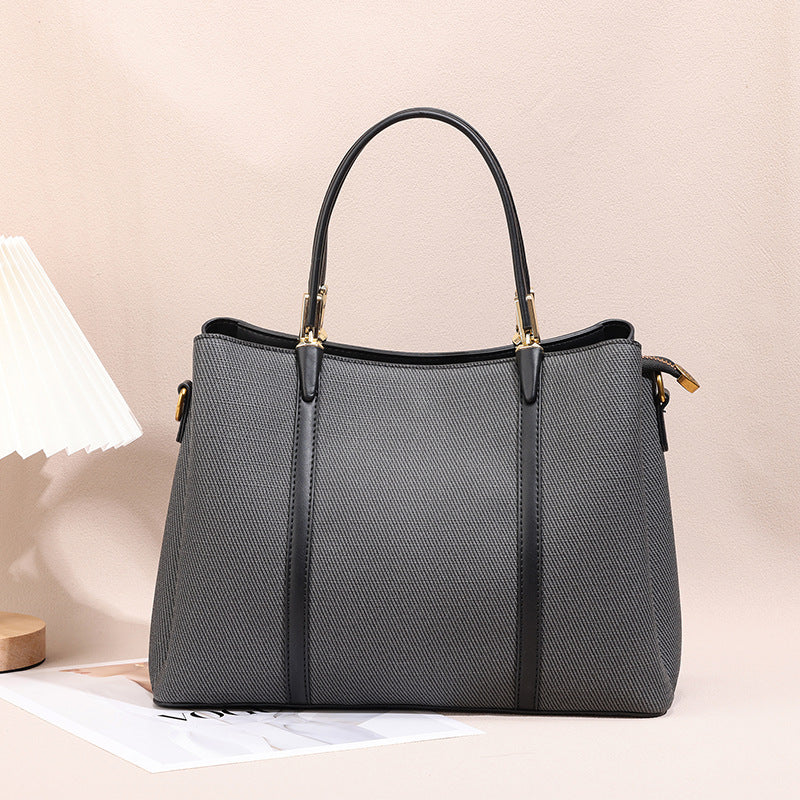 Sophisticated Womens Commuter Bag Spacious Solid-color Tote With A Light-luxury Premium Texture THRU7