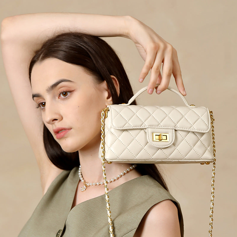 Light Luxury Fashion Womens Genuine Leather Shoulder Crossbody Bag THRU7