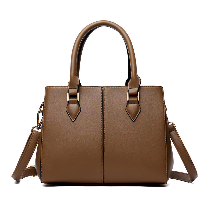 Womens Commuter Soft Leather Large-Capacity Crossbody Shoulder Bag THRU7