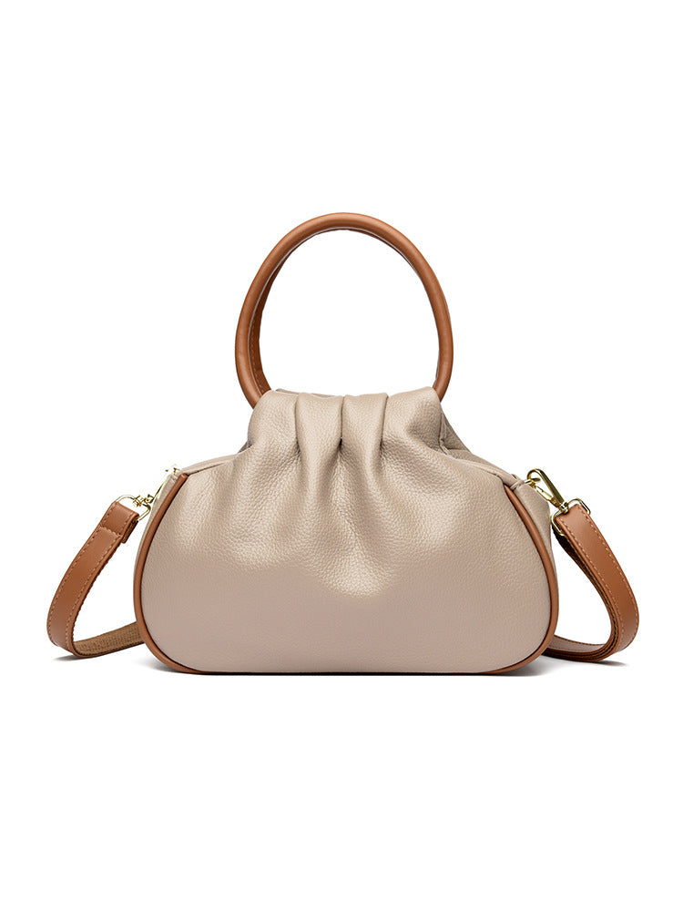 Large-capacity Pleated Crossbody Shoulder Bag For Women THRU7
